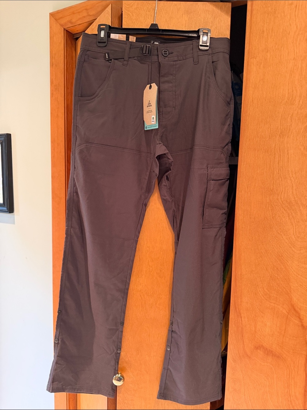 Prana 31 x 32 Men's Stretch Zion II Utility Cargo Pants - Dark Iron